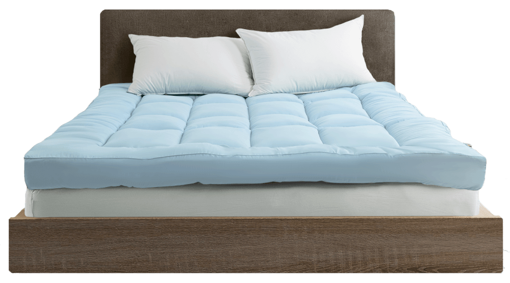 แผ่นรองนอน 6 ฟุต IBED รุ่นเอ็กซ์ตร้า (ลายตาราง) หนา 5 นิ้ว MILKY BLUE